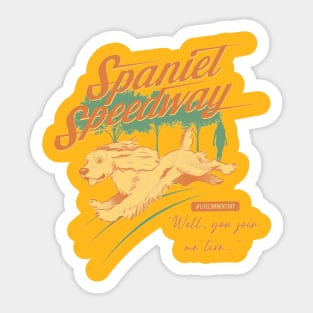 Spaniel Speedway Dog Sticker